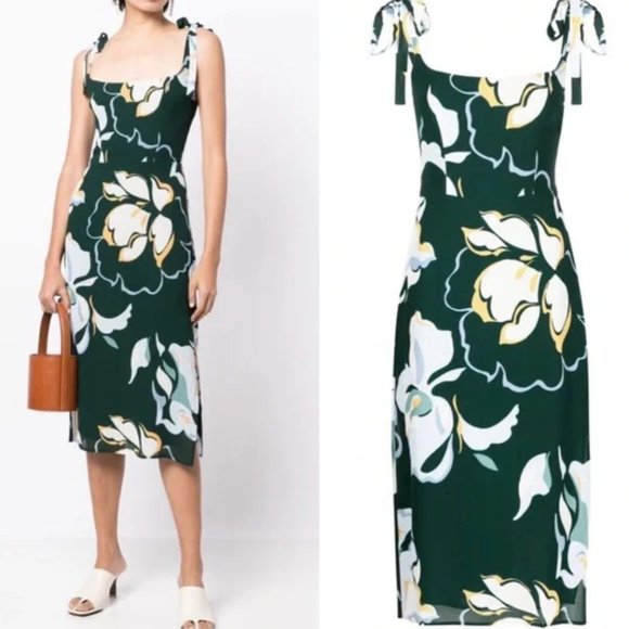 Reformation Dresses & Skirts - Reformation Besse Floral-Print Midi Dress in Green